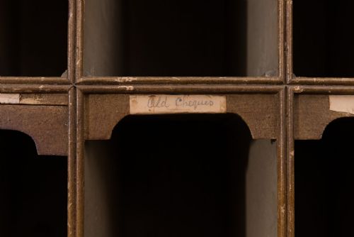 ANTIQUE PIGEON HOLE CUPBOARD - ADDITIONAL PHOTO 10