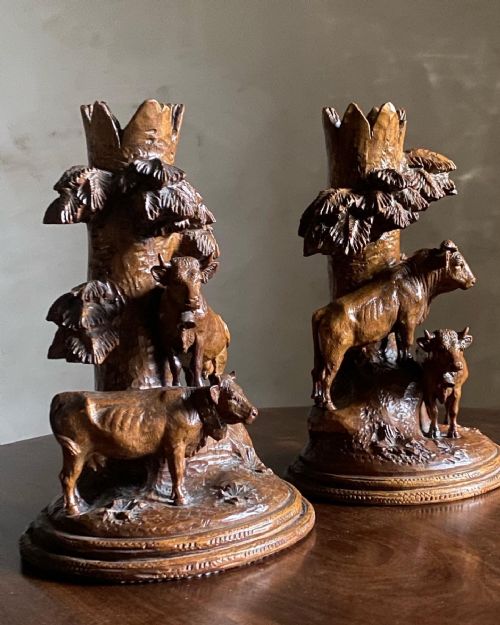 19THC CARVED SWISS BRIENZER BLACK FOREST COWS - ADDITIONAL PHOTO 6