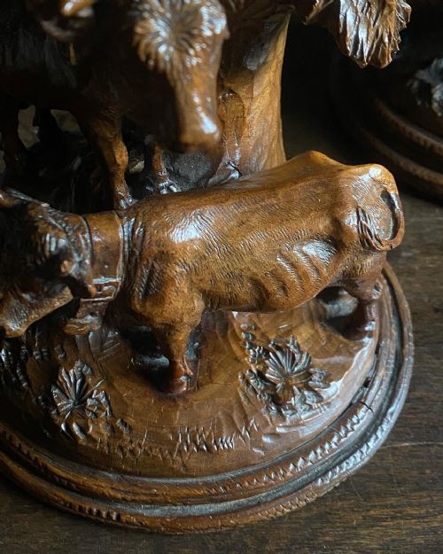 19THC CARVED SWISS BRIENZER BLACK FOREST COWS - ADDITIONAL PHOTO 7