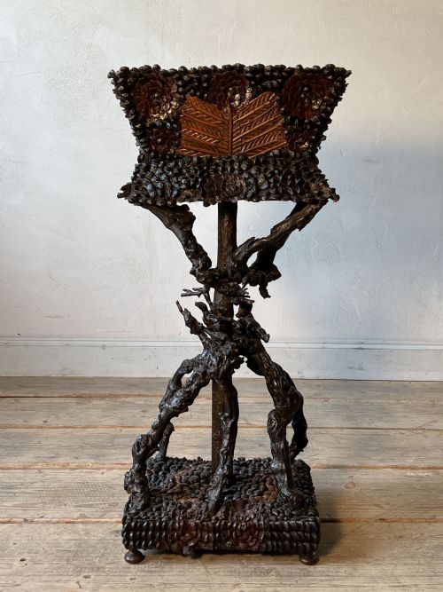 folk art rustic grotto jardiniere - CATEGORY: ANTIQUE MISCELLANEOUS - DATED VICTORIAN