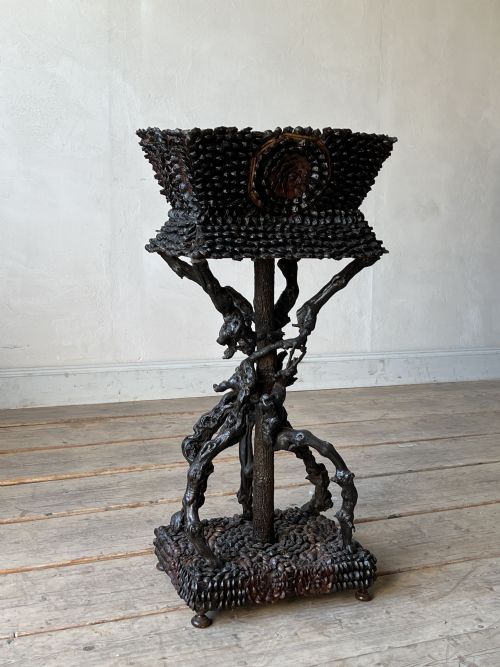 FOLK ART RUSTIC GROTTO JARDINIERE - ADDITIONAL PHOTO 3