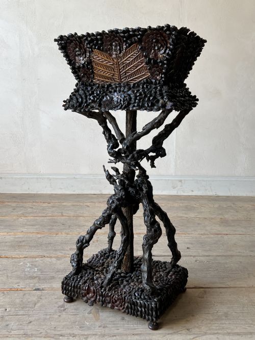 FOLK ART RUSTIC GROTTO JARDINIERE - ADDITIONAL PHOTO 4