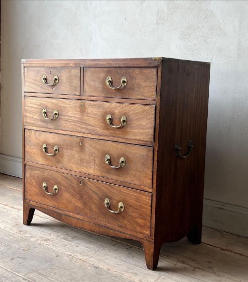 MAHOGANY CAMPAIGN CHEST C1800 - ADDITIONAL PHOTO 3