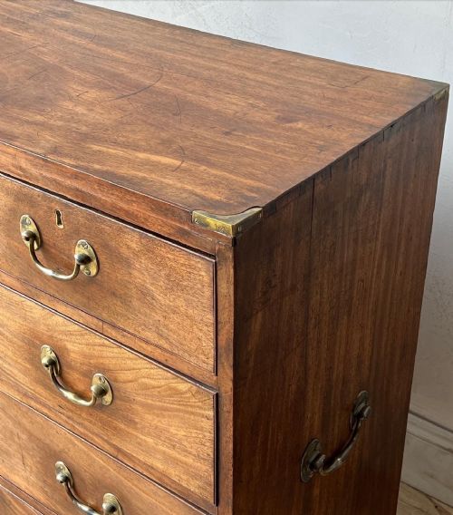 MAHOGANY CAMPAIGN CHEST C1800 - ADDITIONAL PHOTO 5