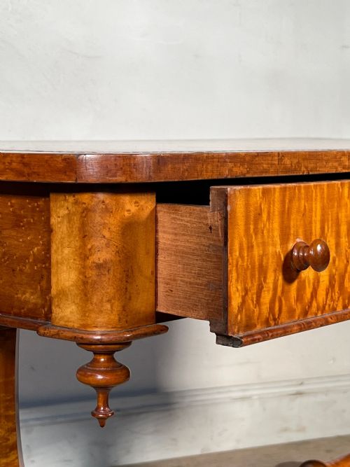 LATE REGENCY BIRDSEYE MAPLE WRITING TABLE - ADDITIONAL PHOTO 2