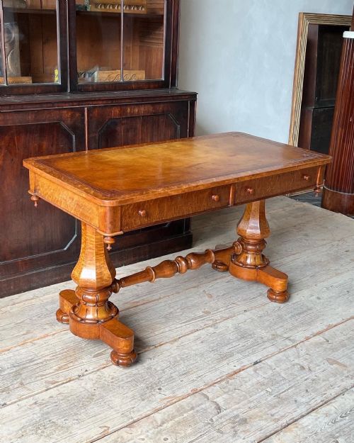 LATE REGENCY BIRDSEYE MAPLE WRITING TABLE - ADDITIONAL PHOTO 5