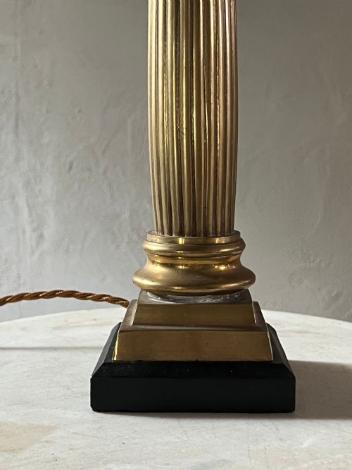 BRASS IONIC EARLY 20THC COLUMN LAMP BASE - ADDITIONAL PHOTO 3