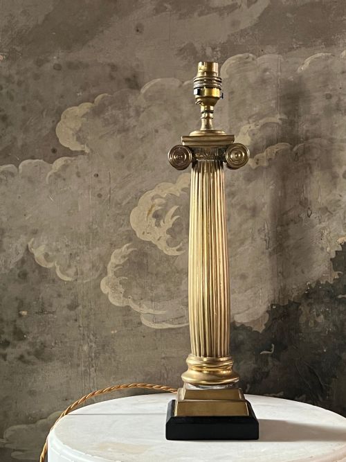 BRASS IONIC EARLY 20THC COLUMN LAMP BASE - ADDITIONAL PHOTO 4