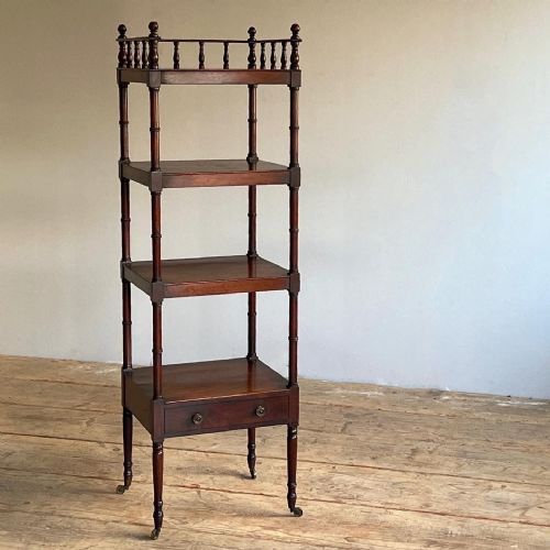 REGENCY MAHOGANY ETAGERE WHATNOT - ADDITIONAL PHOTO 4
