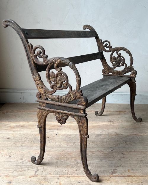 19THC CAST IRON BENCH - ADDITIONAL PHOTO 1