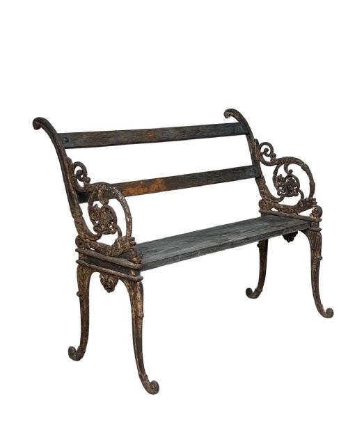 19THC CAST IRON BENCH - ADDITIONAL PHOTO 2