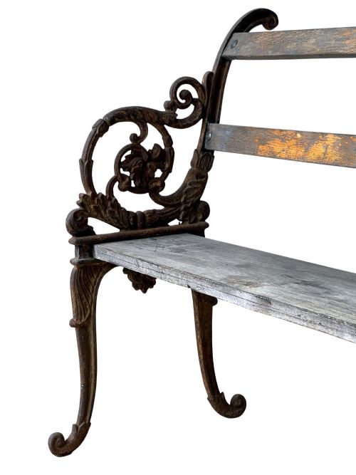 19THC CAST IRON BENCH - ADDITIONAL PHOTO 4