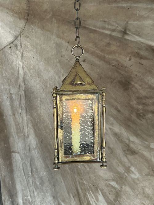 ARTS AND CRAFTS BRASS LANTERN - ADDITIONAL PHOTO 2