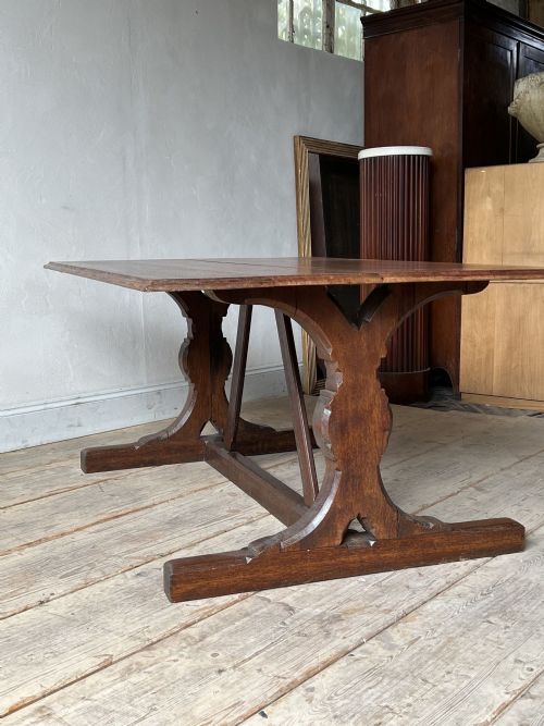 OAK ABBEY TRESTLE TABLE - ADDITIONAL PHOTO 4