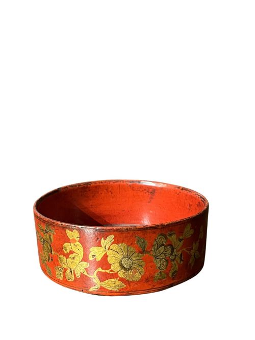 TWO REGENCY RED PAPIERMCH COASTERS - ADDITIONAL PHOTO 4