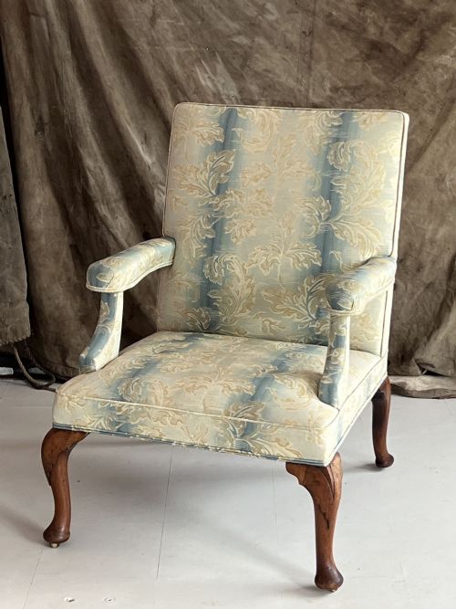large george iii gainsborough armchair - CATEGORY: ANTIQUE CHAIRS - DATED GEORGIAN