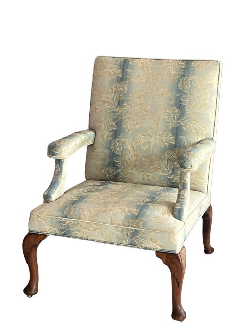 LARGE GEORGE III GAINSBOROUGH ARMCHAIR - ADDITIONAL PHOTO 3