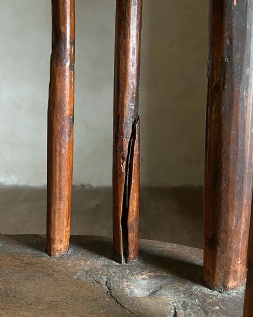 PRIMITIVE CHILDS STICK BACK HIGHCHAIR - ADDITIONAL PHOTO 2