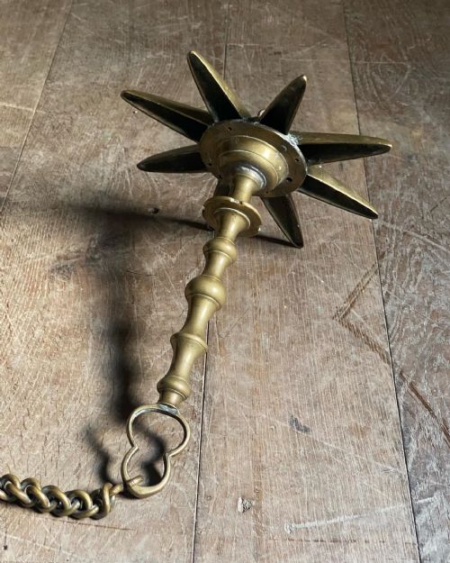 BRASS JUDENSTERN SABBATH LAMP - ADDITIONAL PHOTO 3