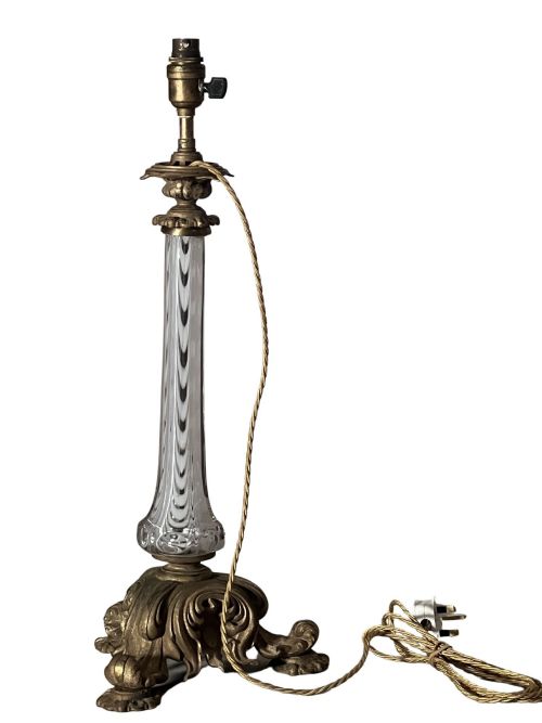 19THC MURANO GLASS AND GILT BRASS LAMP BASE - ADDITIONAL PHOTO 3