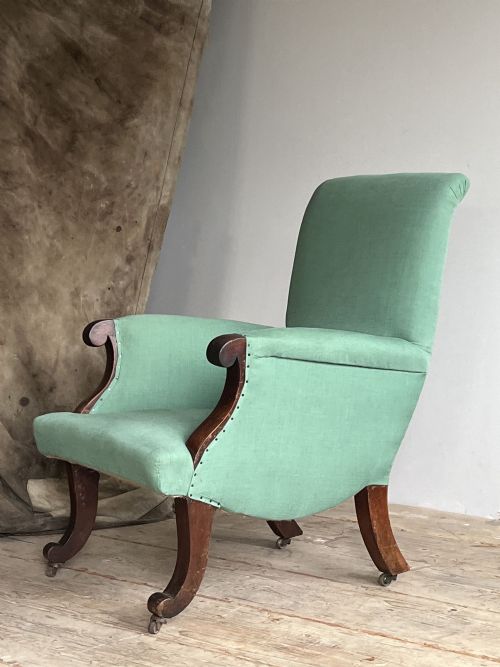 REGENCY UPHOLSTERED ARMCHAIR - ADDITIONAL PHOTO 1