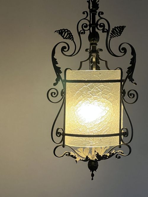 ARTS AND CRAFTS STEEL LANTERN - ADDITIONAL PHOTO 5