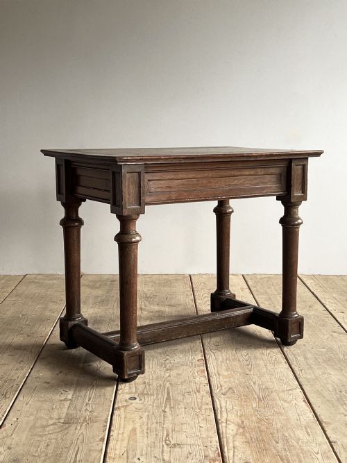 19thc oak writing table - CATEGORY: ANTIQUE TABLES - DATED 19TH CENTURY