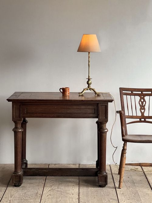 19THC OAK WRITING TABLE - ADDITIONAL PHOTO 4