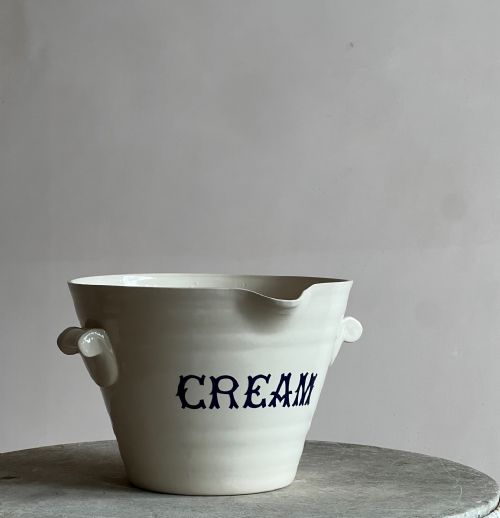 ironstone cream pail - CATEGORY: ANTIQUE CERAMICS - DATED EDWARDIAN