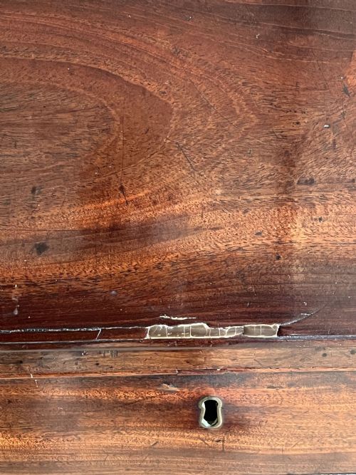 GEORGE III MAHOGANY BUREAU - ADDITIONAL PHOTO 7