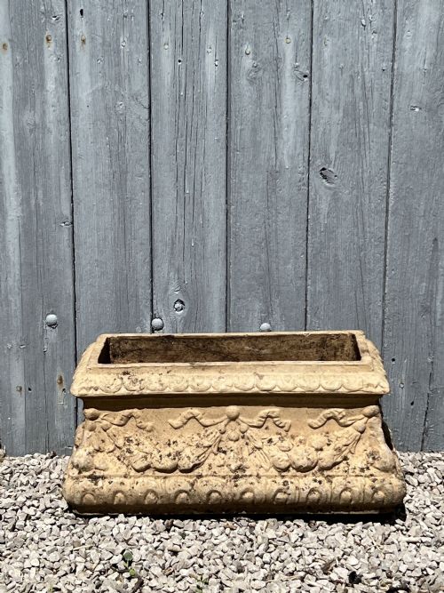 PAIR OF 20THC BUFF TERRACOTTA PLANTERS - ADDITIONAL PHOTO 1
