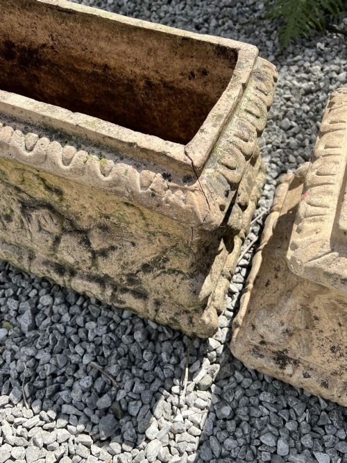 PAIR OF 20THC BUFF TERRACOTTA PLANTERS - ADDITIONAL PHOTO 2