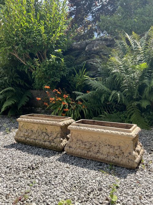 PAIR OF 20THC BUFF TERRACOTTA PLANTERS - ADDITIONAL PHOTO 4