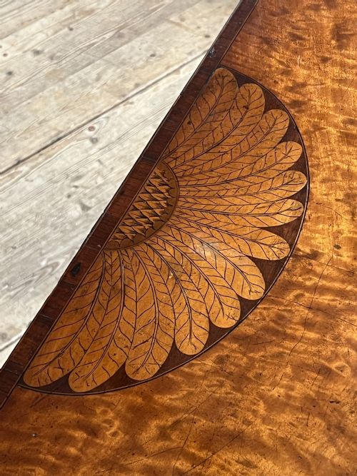 18THC SATINWOOD DEMI LUNE CARD TABLE - ADDITIONAL PHOTO 4