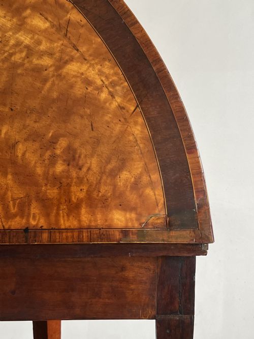 18THC SATINWOOD DEMI LUNE CARD TABLE - ADDITIONAL PHOTO 5