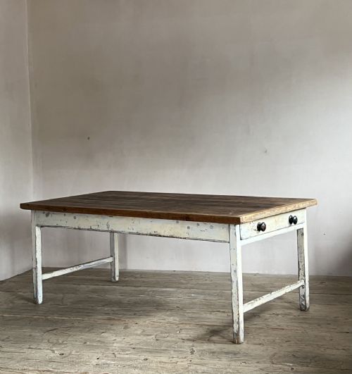 19thc scrub top kitchen table - CATEGORY: ANTIQUE TABLES - DATED VICTORIAN