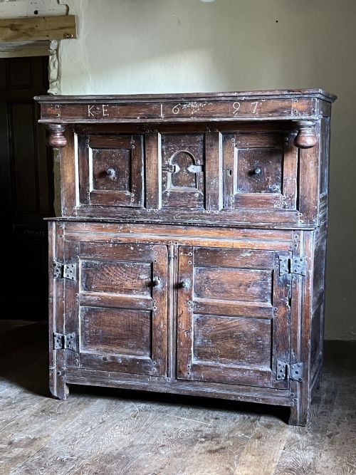 17THC OAK PRESS OR COURT CUPBOARD - ADDITIONAL PHOTO 6