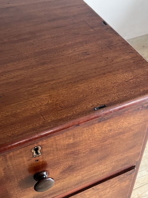 19THC CAMPHOR WOOD CAMPAIGN CHEST OF DRAWERS - ADDITIONAL PHOTO 2