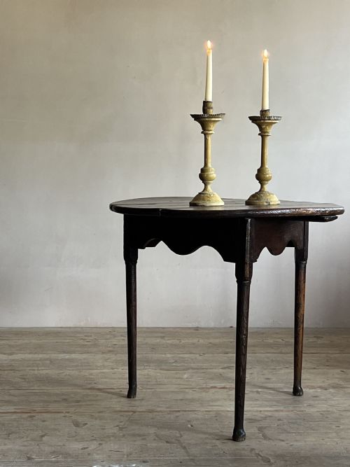 18THC PAINTED WOODEN CANDLESTICKS - ADDITIONAL PHOTO 5