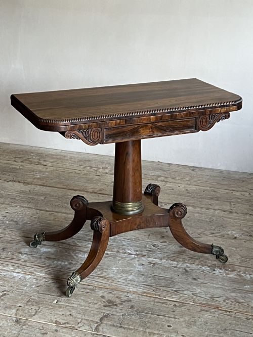 REGENCY ROSEWOOD CARD OR GAMES TABLE - ADDITIONAL PHOTO 3