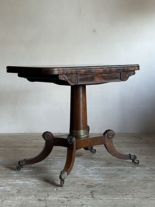 REGENCY ROSEWOOD CARD OR GAMES TABLE - ADDITIONAL PHOTO 4