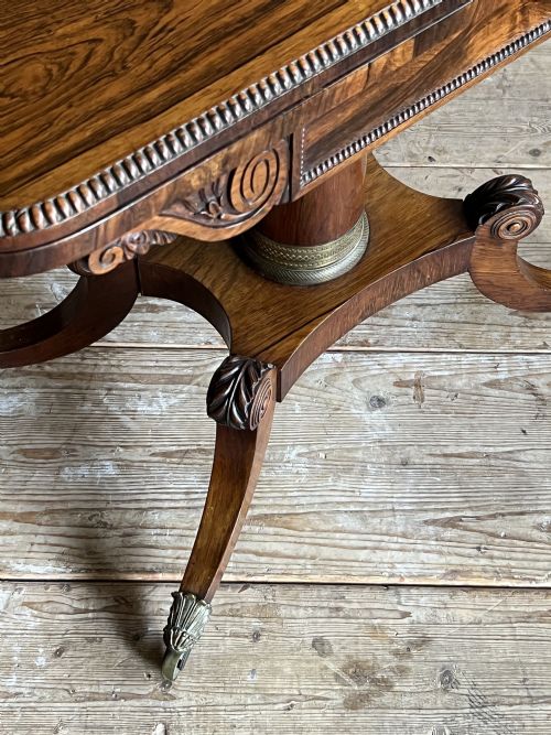 REGENCY ROSEWOOD CARD OR GAMES TABLE - ADDITIONAL PHOTO 5