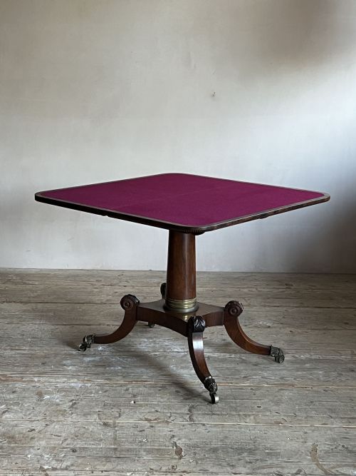 REGENCY ROSEWOOD CARD OR GAMES TABLE - ADDITIONAL PHOTO 7