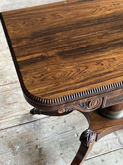 REGENCY ROSEWOOD CARD OR GAMES TABLE - ADDITIONAL PHOTO 8