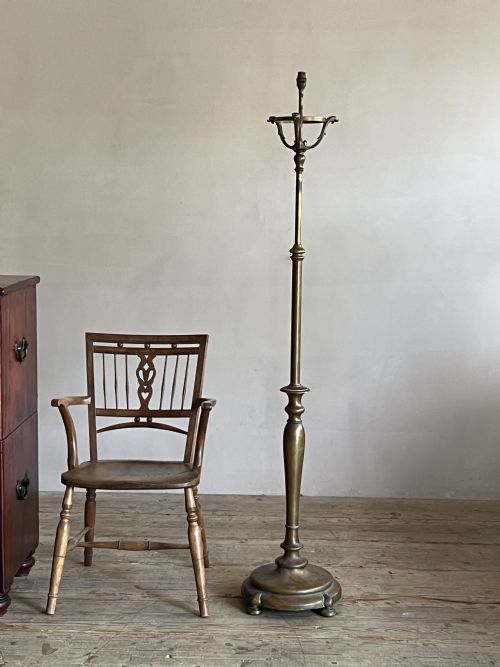 BRASS NOUVEAU STANDARD LAMP - ADDITIONAL PHOTO 1