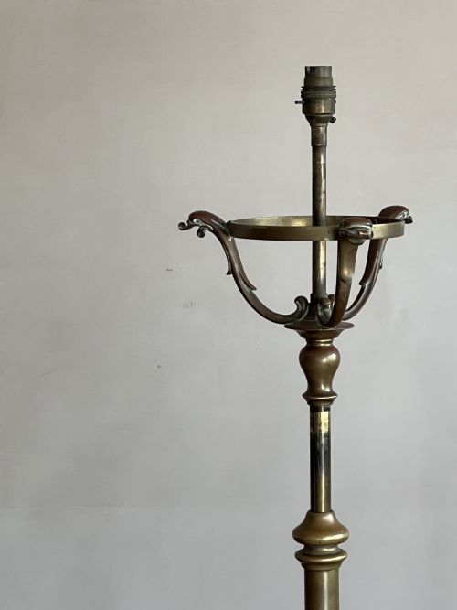 BRASS NOUVEAU STANDARD LAMP - ADDITIONAL PHOTO 4