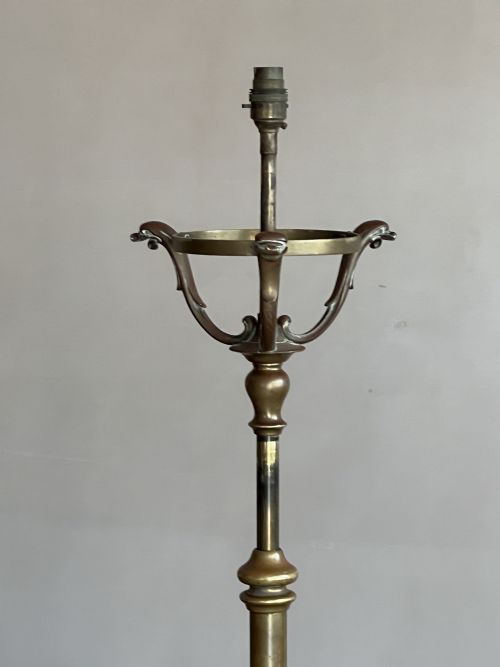 BRASS NOUVEAU STANDARD LAMP - ADDITIONAL PHOTO 5