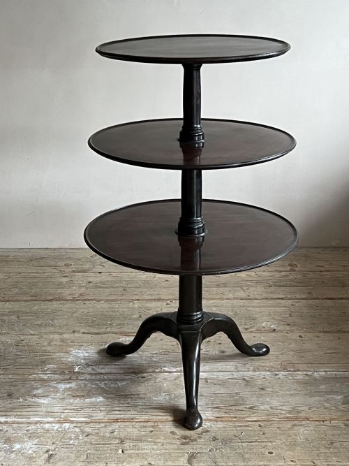18thc mahogany dumb waiter - CATEGORY: ANTIQUE FURNITURE - DATED GEORGIAN
