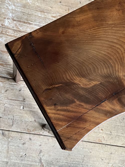 MAHOGANY SERPENTINE GAMES TABLE - ADDITIONAL PHOTO 3