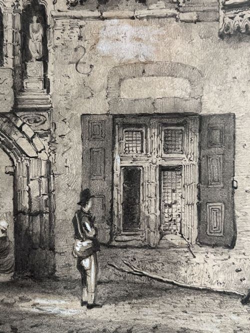 PENCEL AND WASH DRAWING AN CORBEAU LOGEMENT AT COBLENTZ - ADDITIONAL PHOTO 6
